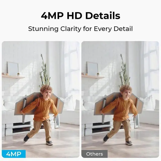 Alt view image 3 of 7 - Reolink E1 Smart Detect 4MP HD Wireless Security Camera, Plug-in Indoor 2.4GHz WiFi Camera for Home Security/Baby Monitor/Pets, Pan Tilt Night Vision Local Storage Works with Alexa/Google Assistant