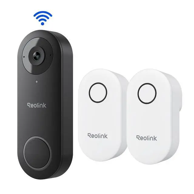 Main image of REOLINK Video Doorbell WiFi Camera With 2PCs Chime V2, Wired 5MP Outdoor, 180 Wide Angle, Smart Detection, 5G/2.4GHz Dual-band WiFi, 2 Way Talk, Local Storage Works w/Google Assistant, No Subscription