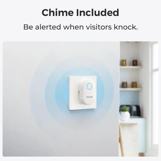 Alt view image 5 of 7 - REOLINK Video Doorbell WiFi Camera With 2PCs Chime V2, Wired 5MP Outdoor, 180 Wide Angle, Smart Detection, 5G/2.4GHz Dual-band WiFi, 2 Way Talk, Local Storage Works w/Google Assistant, No Subscription