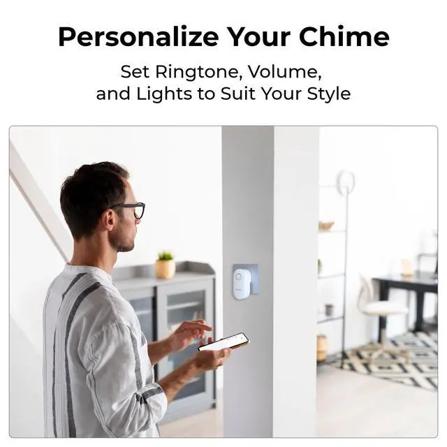 Alt view image 7 of 7 - REOLINK Video Doorbell WiFi Camera With 2PCs Chime V2, Wired 5MP Outdoor, 180 Wide Angle, Smart Detection, 5G/2.4GHz Dual-band WiFi, 2 Way Talk, Local Storage Works w/Google Assistant, No Subscription