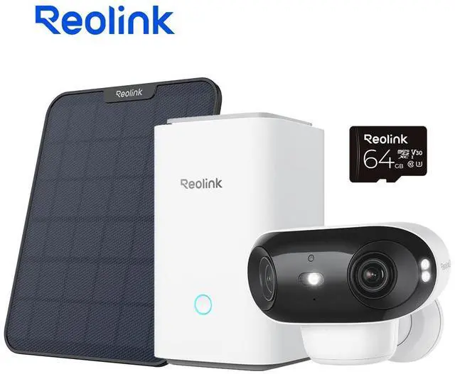 Main image of REOLINK Home Hub with 1x Argus 4 Pro +6W Solar Panel Black - 4K Home Security Cameras System, ColorX Night Vision, 180° Blindspot-Free View, 5G/2.4GHz WiFi 6, Solar Camera with Local Encrypted Storage