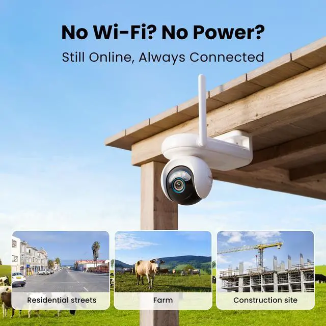 Alt view image 3 of 7 - REOLINK Altas Go PT + Solar Panel 3, 4G LTE Solar Cellular Security Camera Wireless Outdoor, 360° 24/7 Recording, 10s Pre-Record, 2K ColorX Night Vision, Smart Detection, Large Battery and 12W SP