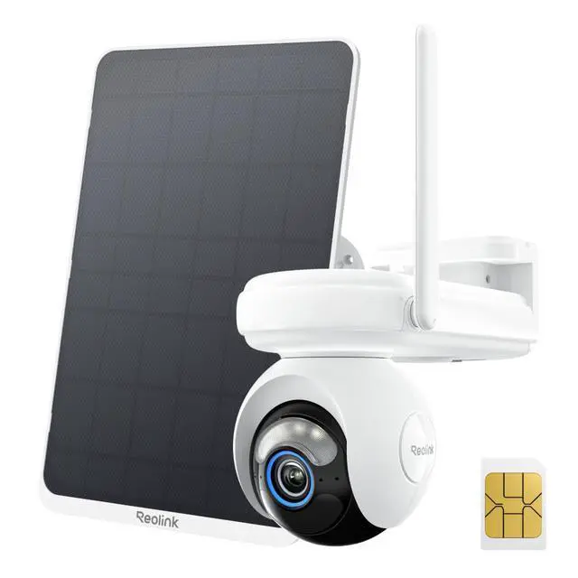 Main image of REOLINK Altas Go PT + Solar Panel 3, 4G LTE Solar Cellular Security Camera Wireless Outdoor, 360° 24/7 Recording, 10s Pre-Record, 2K ColorX Night Vision, Smart Detection, Large Battery and 12W SP