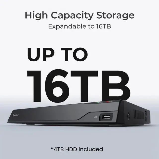 Alt view image 4 of 7 - REOLINK RLN16-410 16CH Network Video Recorder for Home Security Camera System, Only Work with 16MP/12MP/4K/8MP/5MP/4MP The Same Brand PoE IP Cam, 24/7 Recording to Pre-Installed 4TB Hard Drive