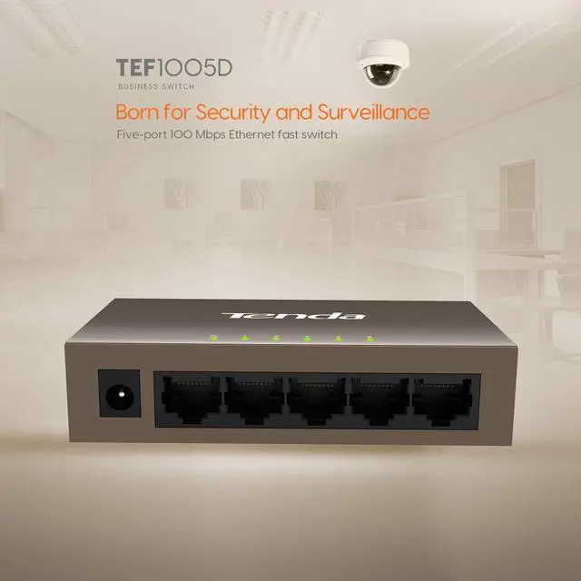 Alt view image 11 of 11 - Tenda Fast 10/100Mbps 5-port Fast Ethernet Switch (TEF1005D)