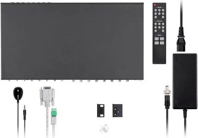 Alt view image 15 of 20 - Monoprice Blackbird 4K 8x8 HDMI Matrix Switch with HDMI 2.0, Supports HDR, 18Gbps, 4K@60Hz YCbCr 4:4:4, 8 S/PDIF Outputs, HDCP 2.2