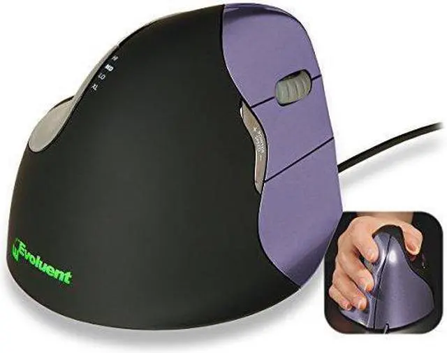 Alt view image 2 of 2 - Evoluent VM4S Vertical Mouse 4 Right Small Ergonomic Mouse Plus Jestik Microfiber Cloth - Value Bundle