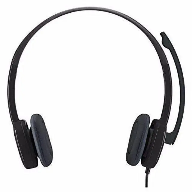 Alt view image 2 of 7 - Logitech 3.5 mm Analog Stereo Headset H151 with Boom Microphone - Black