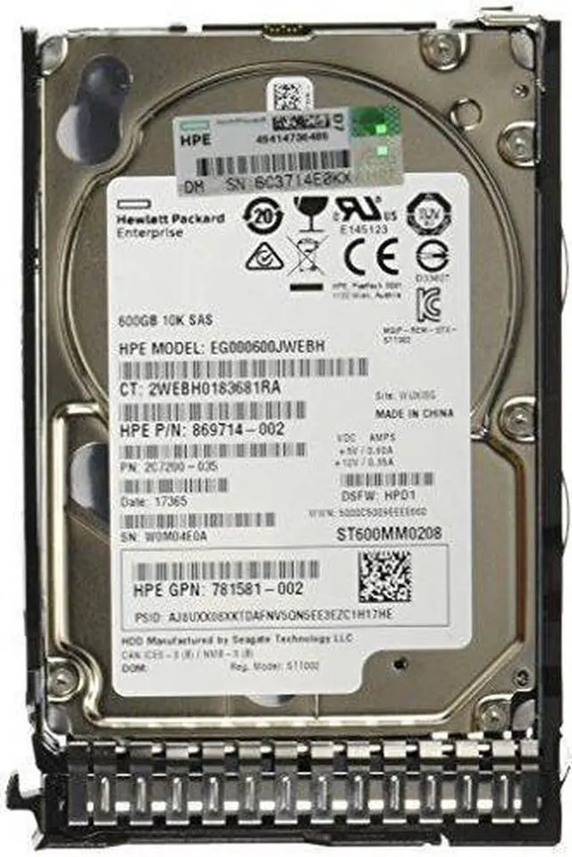 Main image of Hewlett Packard Office 2.5-Inch 600 GB SCSI Hot-Swap Hard Drive 781516-B21 Black
