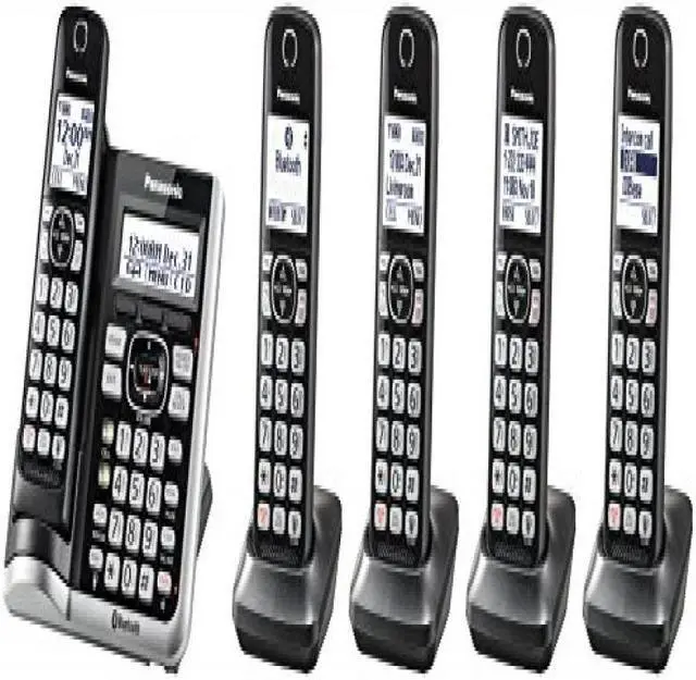 Alt view image 9 of 19 - Panasonic KXTGF575 Link2Cell Bluetooth Cordless Phone - 5 Handsets