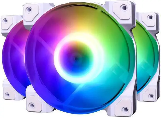 Main image of ID-COOLING DF-12025-ARGB Trio Snow Case Fan CPU Cooling Fan Addressable RGB Case Fan 5V ARGB MB Aura Sync PWM Fan for CPU Cooler/Radiator/PC Chassis