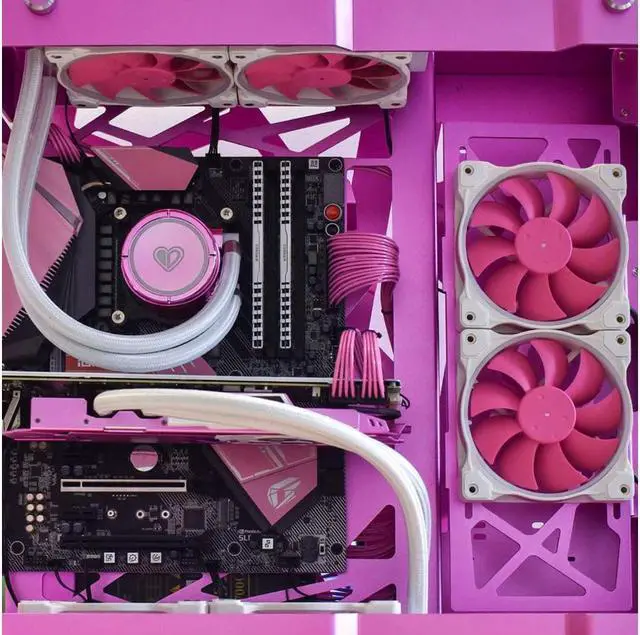 Alt view image 6 of 7 - ID-COOLING ZF-12025-PINK Case Fan 120mm 5V 3 PIN Addressable RGB Cooling Fan MB Sync, 4 PIN PWM Speed Control Fans for Radiator/CPU Cooler/Computer Case