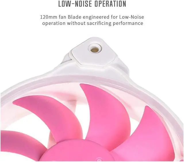 Alt view image 3 of 7 - ID-COOLING ZF-12025-PINK Case Fan 120mm 5V 3 PIN Addressable RGB Cooling Fan MB Sync, 4 PIN PWM Speed Control Fans for Radiator/CPU Cooler/Computer Case