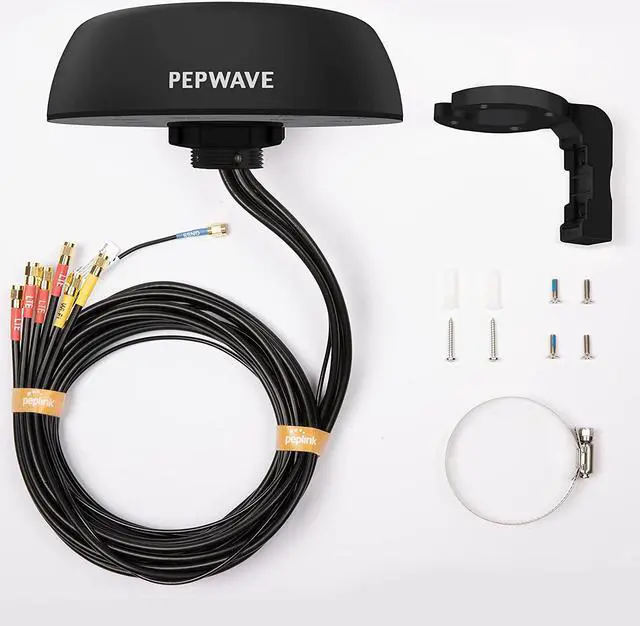Alt view image 4 of 4 - Peplink Mobility 42G, 7-in-1 5G Ready Cellular and Wi-Fi Antenna System with GPS Receiver, IP68, SMA, 6.5ft/2m, Black | ANT-MB-42G-S-B-6