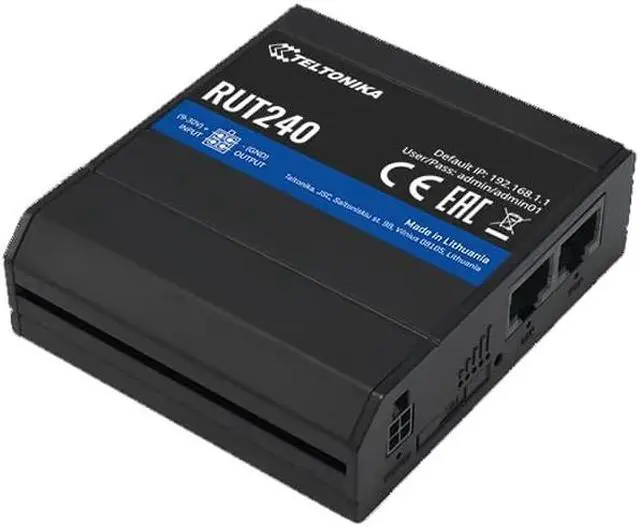 Alt view image 2 of 5 - Teltonika RUT2400AU 4G LTE Industrial Router with Wi-Fi for AT&T, T-Mobile and Verizon