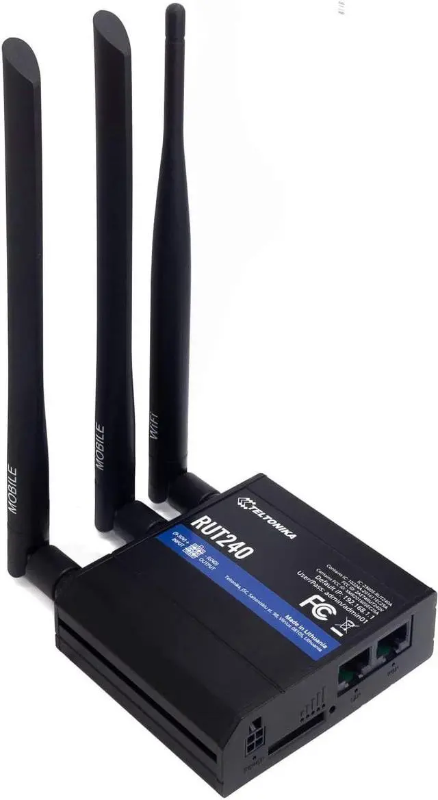 Alt view image 4 of 5 - Teltonika RUT2400AU 4G LTE Industrial Router with Wi-Fi for AT&T, T-Mobile and Verizon