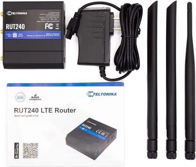 Alt view image 5 of 5 - Teltonika RUT2400AU 4G LTE Industrial Router with Wi-Fi for AT&T, T-Mobile and Verizon