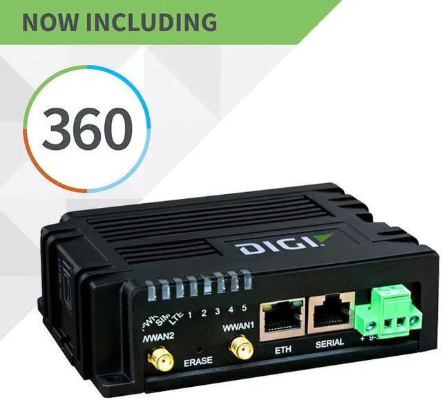 Main image of Digi 360 Cellular Solution Package for Digi IX10 (1 year) - LTECat 4, NAM, Ethernet, RJ45 Serial RS-232/485, No Accessories.