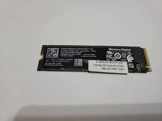 Main image of L62769-001 - For Impact - SSD Hard Drive 512GB PCIe NVMe TLC For ZBook 14U G6 Mobile Workstation