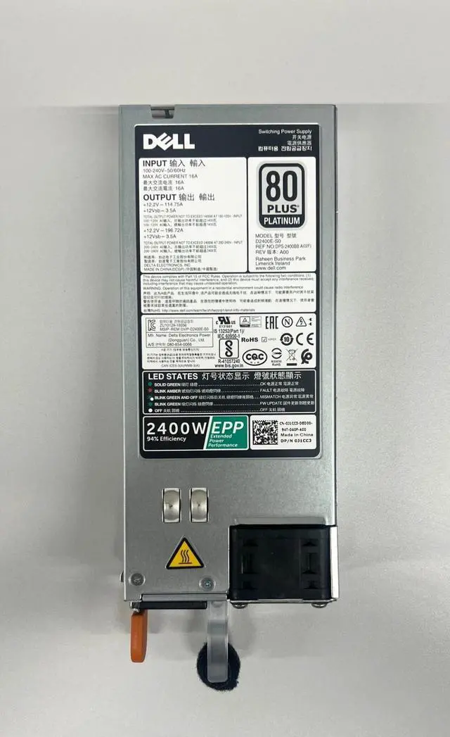 Main image of 90% Switching Power Supply For Dell 2400W D2400E-S0 DPS-2400BB A 0J1CC3