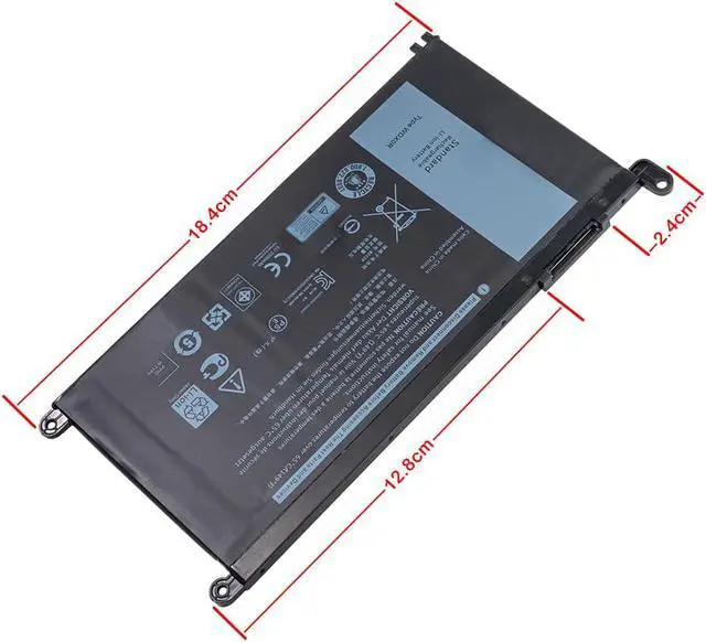 Alt view image 2 of 7 - DR. BATTERY WDX0R Laptop Battery Compatible with Dell Latitude 13 Vostro 14 15 Series P58F FC92N 3CRH3 T2JX4 CYMGM [11.4 V / 42Wh]