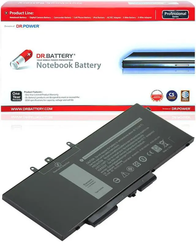 Main image of DR. BATTERY GJKNX Battery Replacement for Dell Latitude 5480 5490 5580 5280 5590 E5480 E5580 E5490 E5590 Precision 15 3520 3530 Series GD1JP 0GD1JP DY9NT 0DY9NT 5YHR4 451-BBZG [7.6V / 46Wh]