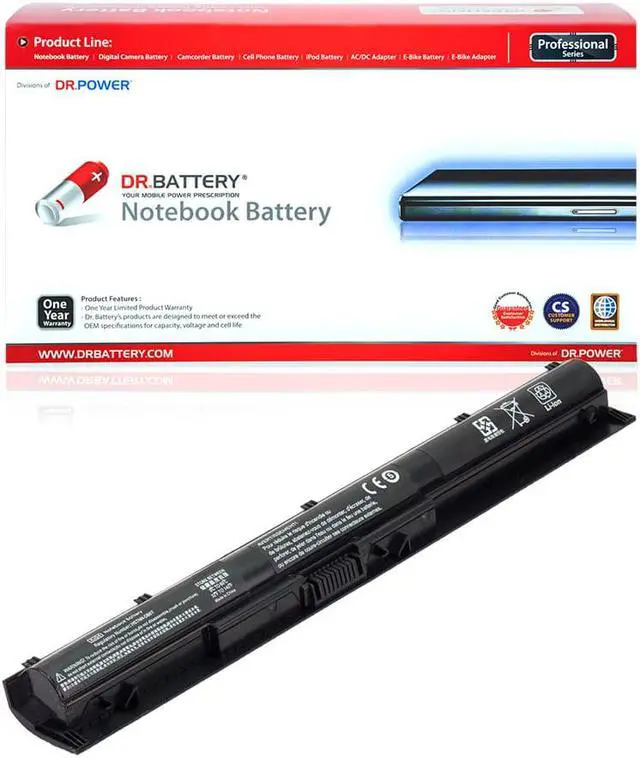 Main image of DR. BATTERY 800049-001 KI04 HSTNN-LB6R Laptop Battery Compatible with HP Pavilion 14 15 17 Series 800010-421 TPN-Q158 TPN-159 TPN-Q160 TPN-Q161 TPN-Q162 HSTNN-DB6T HSTNN-LB6S [14.8 V / 33Wh]