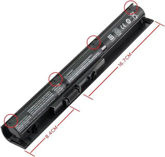Alt view image 2 of 7 - DR. BATTERY 756743-001 VI04 VI04XL 756744-001 756478-422 756478-851 756745-001 756479-421 756480-421 compatible with HP ProBook 440 G2 445 G2 450 G2 455 G2 450 G3 455 G3 Envy 15 17 [14.8 V / 33Wh]