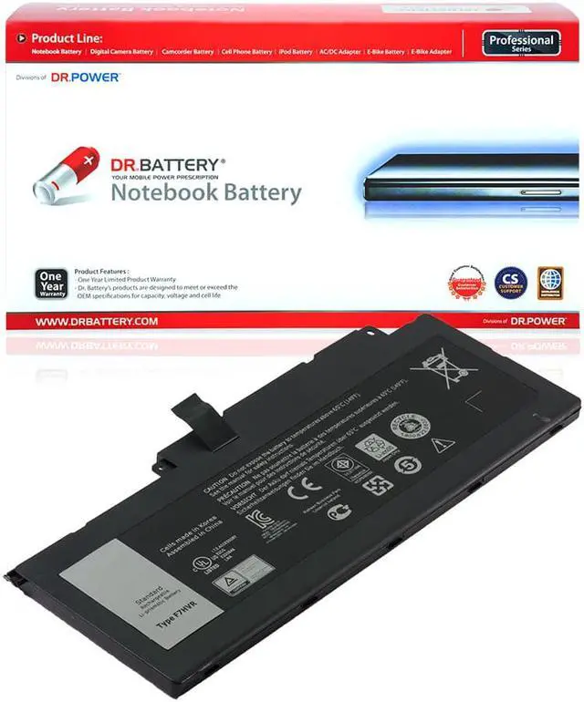 Main image of DR. BATTERY F7HVR Battery Compatible with Dell Inspiron 15 7537 15 7000 17 7737 17 7000 Series 062VNH 62VNH Y1FGD G4YJM T2T3J 451-BBEO 17HR-1728T [14.8V / 58Wh]