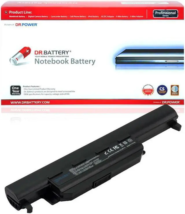 Main image of DR. BATTERY A32-K55 Battery Compatible with Asus R503U R503A R503C Q500 Q500A K55VD X75VD K75VM K75VD K75DE K55 K55N K55VM K45VS K45VJ K55DR K55VS R400 R500 R700 A33-K55 [10.8V / 48Wh]