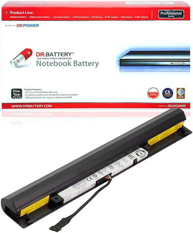 Main image of DR. BATTERY L15L4A01 Battery Compatible with Lenovo Ideapad 100-15IBD 110-15ISK 300-15IBR 300-15ISK L15L4E01 41NR19/65 [14.4V / 32Wh]