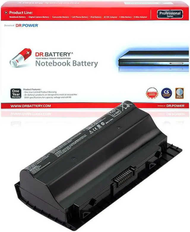 Main image of DR. BATTERY A42-G75 Laptop Battery Compatible with ASUS G75V G75 G75VM G75VW G75VX G75VM G75 3D G75VM 3D G75VW 3D G75VX 3D [14.4V / 63Wh]