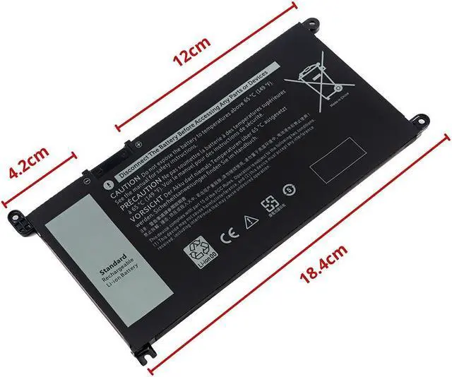 Alt view image 2 of 7 - DR. BATTERY YRDD6 01VX1H Laptop Battery for Dell Inspiron 15 3501 Vostro 15 5590 Vostro 14 5490 [11.4V / 41Wh]
