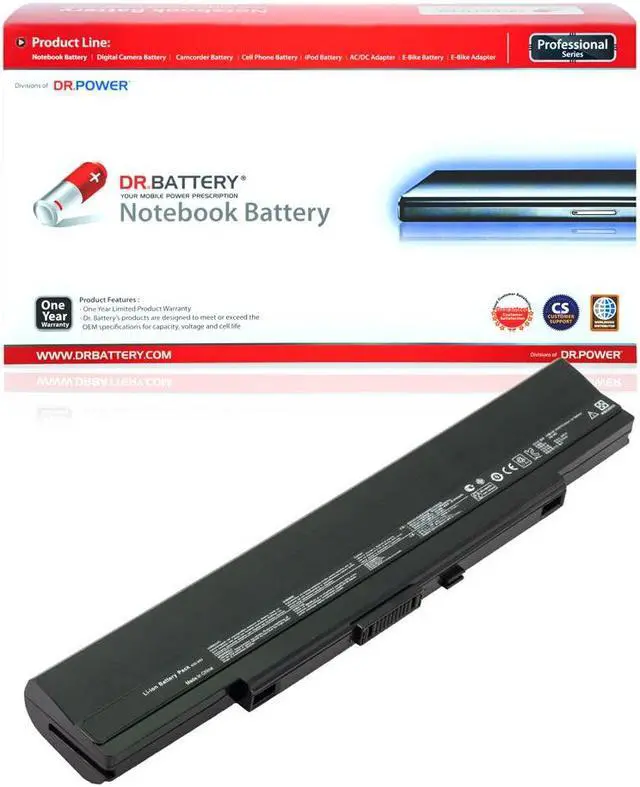 Main image of DR. BATTERY A42-U53 Battery Compatible with Asus U33 U33J U42 U42J U43 U43F U43S U52 U52J U53 U53F U53SD A31-U53 A32-U53 A41-U53 [10.8V / 48Wh]