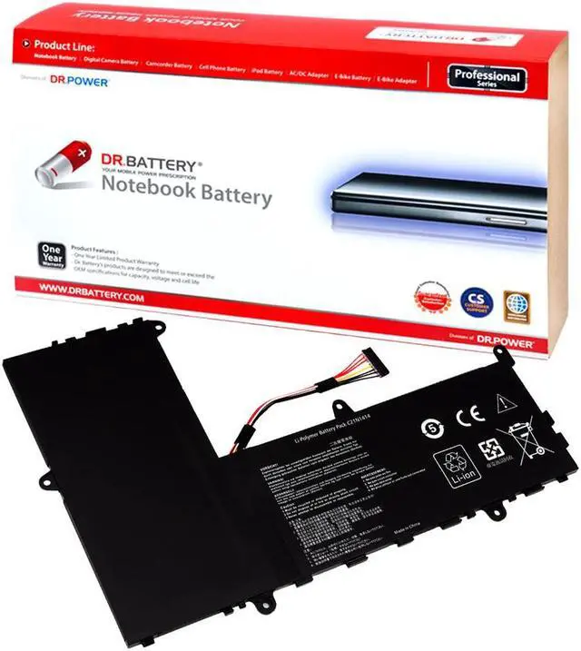 Main image of DR. BATTERY C21N1414 CKSE321D1 0B200-01240900 Laptop Battery for Asus EeeBook X205TA EeeBook F205TA FD0063TS EeeBook X205TA FD015BS EeeBook X205TA FD061TS EeeBook F205TA FD0035BS [7.6V / 31Wh]