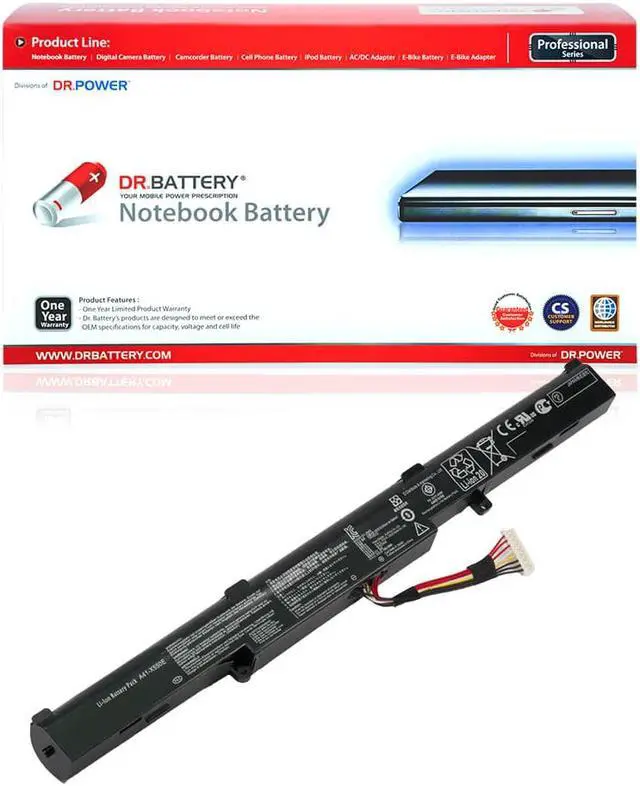 Main image of DR. BATTERY A41-X550E Battery Compatible with Asus X751 X751BP X751L X751LA X751LAV X751M F550 F550D F550DP F751 K751LA K751LDV K751SJ P750L Series [14.4V / 32Wh]