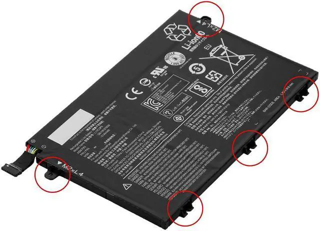 Alt view image 2 of 7 - DR. BATTERY L17L3P51 01AV445 Battery Replacement for Lenovo ThinkPad E480 E490 E485 E495 E580 E585 E590 E595 E590 E14 E15 Series SB10K97606 SB10K97608 01AV447 01AV448 L17C3P51 L17M3P52 [11.1V / 46Wh]