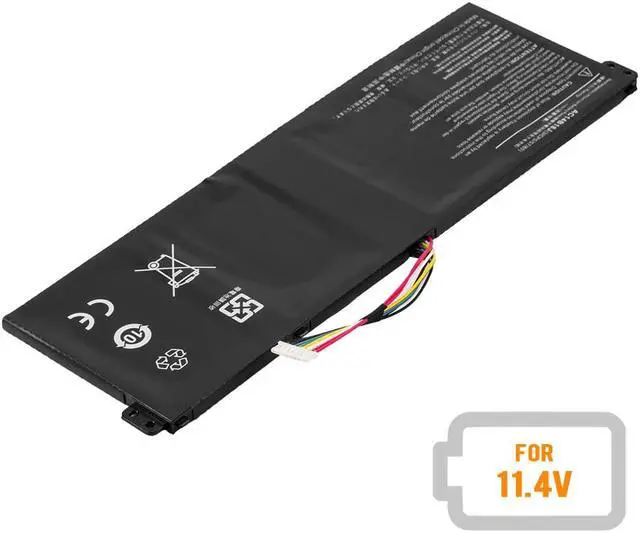 Alt view image 2 of 7 - DR. BATTERY AC14B18J Battery Compatible with Acer Chromebook 11 CB3-111 13 CB5-311 Aspire ES 15 ES1-571 ES1-131 ES1-331 ES1-520 ES1-531 ES1-731 AC14B13J [11.4V / 41Wh]