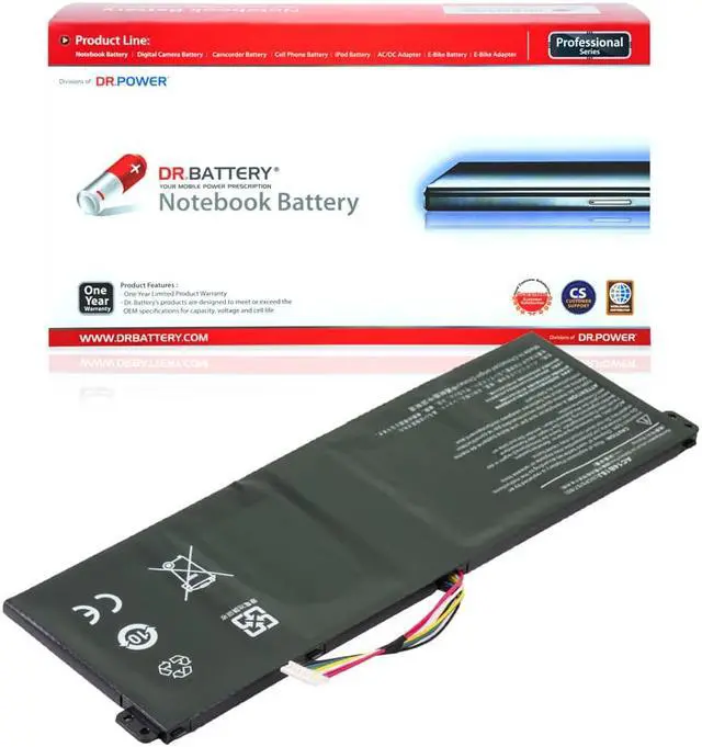 Main image of DR. BATTERY AC14B18J Battery Compatible with Acer Chromebook 11 CB3-111 13 CB5-311 Aspire ES 15 ES1-571 ES1-131 ES1-331 ES1-520 ES1-531 ES1-731 AC14B13J [11.4V / 41Wh]