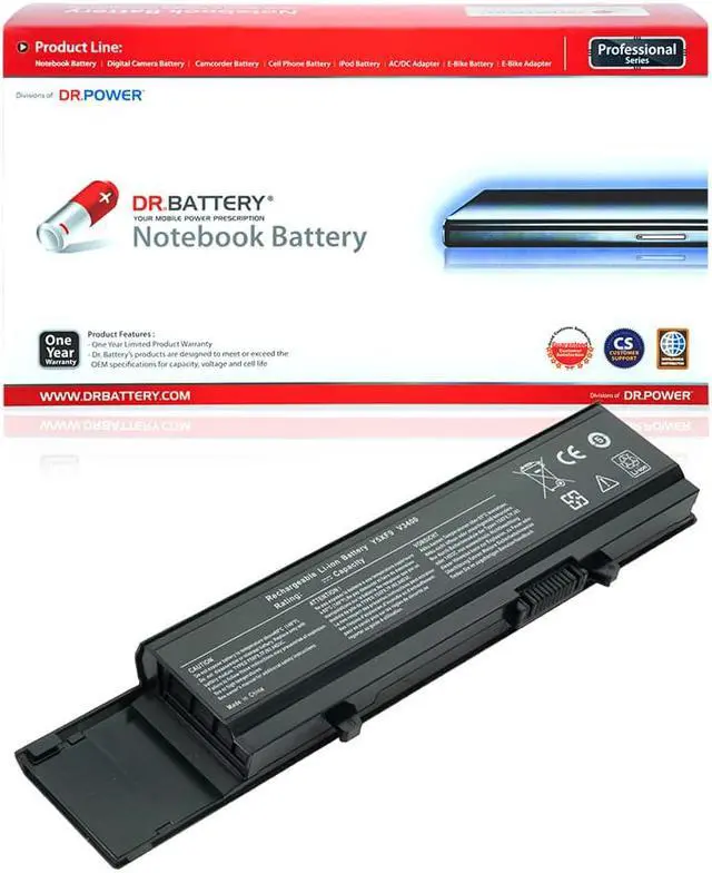 Main image of DR. BATTERY 7FJ92 Laptop Battery Compatible with Dell Vostro 3700 3500 3400 Series CYDWV 04D3C 4JK6R 312-0998 312-0997 Y5XF9 0TXWRR 04GN0G 0TY3P4 [11.1V / 49Wh]