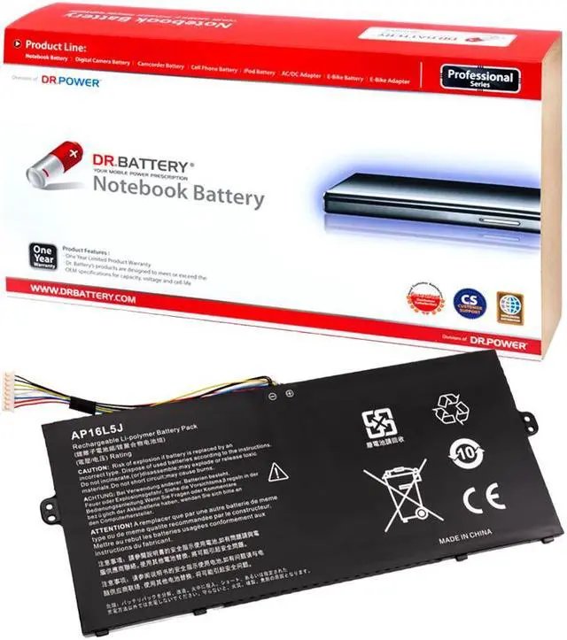 Main image of DR. BATTERY AP16L5J KT.00205.008 Laptop Battery for Acer Swift 5 SF514 Spin 1 SP111 Swift 5 Pro SF514 TravelMate X5 [7.4V / 32Wh]