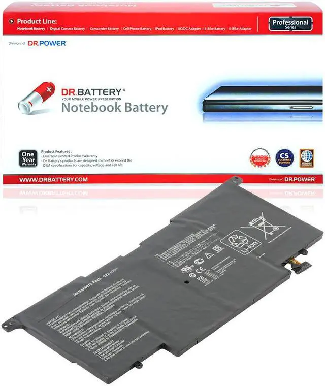 Main image of DR. BATTERY C22-UX31 Laptop Battery for Asus ZenBook UX31A Series Asus ZenBook UX31E Series C23-UX31 C21-UX31 [7.4V / 50Wh]