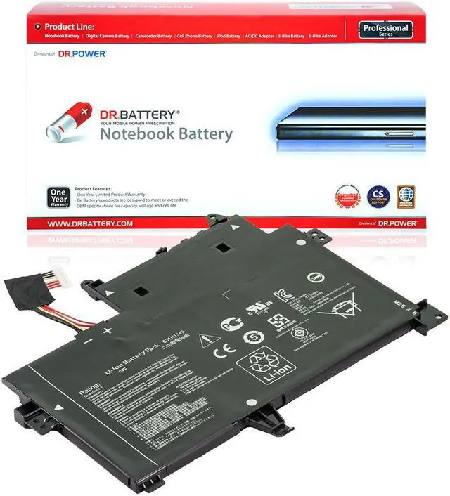 Main image of DR. BATTERY B31N1345 Laptop Battery for Asus Transformer Book Flip TP500LA Transformer Book Flip TP500L Transformer Book Flip TP500LN [11.4V / 39Wh]
