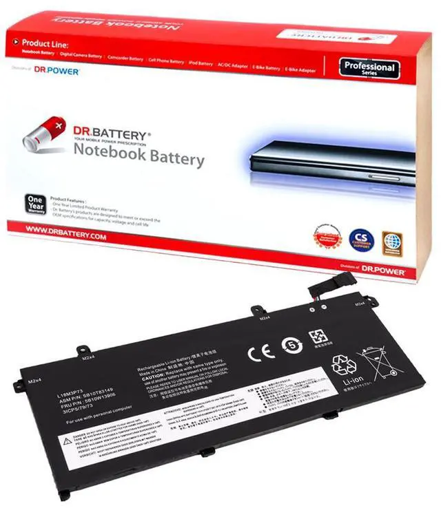 Main image of DR. BATTERY L18C3P72 L18M3P73 L18M3P74 Battery for Lenovo ThinkPad T490 T495 P43s T14 Gen 1 Gen 2 P14s Gen 1 Gen 2 Series 02DL007 02DL008 L18L3P73 L18M4P73 L18M4P74 L18C3P71