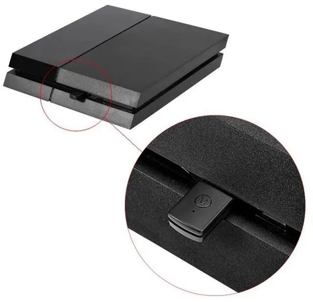 Alt view image 5 of 7 - Bluetooth Receiver Wireless Headset Headphone Adapter with Mic Bluetooth 4.0 Dongle USB Adapter USB Dongle for PS4 Black