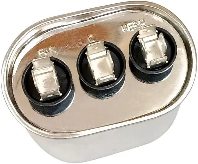 Alt view image 3 of 3 - Dual Run Capacitor, Oval, 15 + 10 Mfd., 370 Volt, CD15+10X370