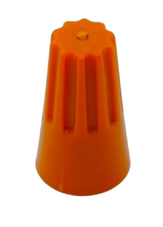 Alt view image 2 of 6 - Supco Wire Connector, large orange connector with spring insert, 100 Pk, T1151C