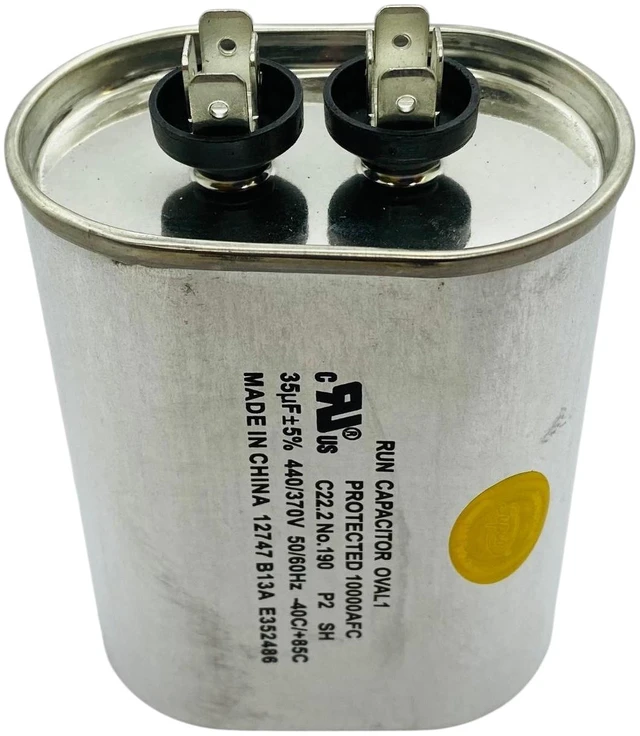 Main image of Run Capacitor, Oval, 35 Mfd., 440 Volt, CR35X440