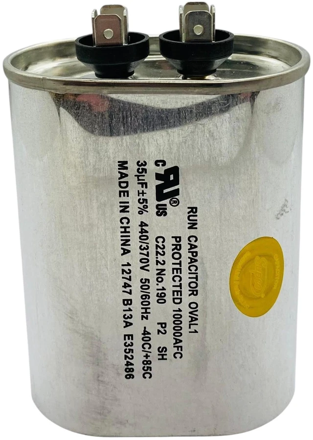 Alt view image 3 of 6 - Run Capacitor, Oval, 35 Mfd., 440 Volt, CR35X440