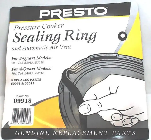 Alt view image 2 of 10 - Presto 3-4 Qt. Pressure Cooker or Canner Gasket 09918